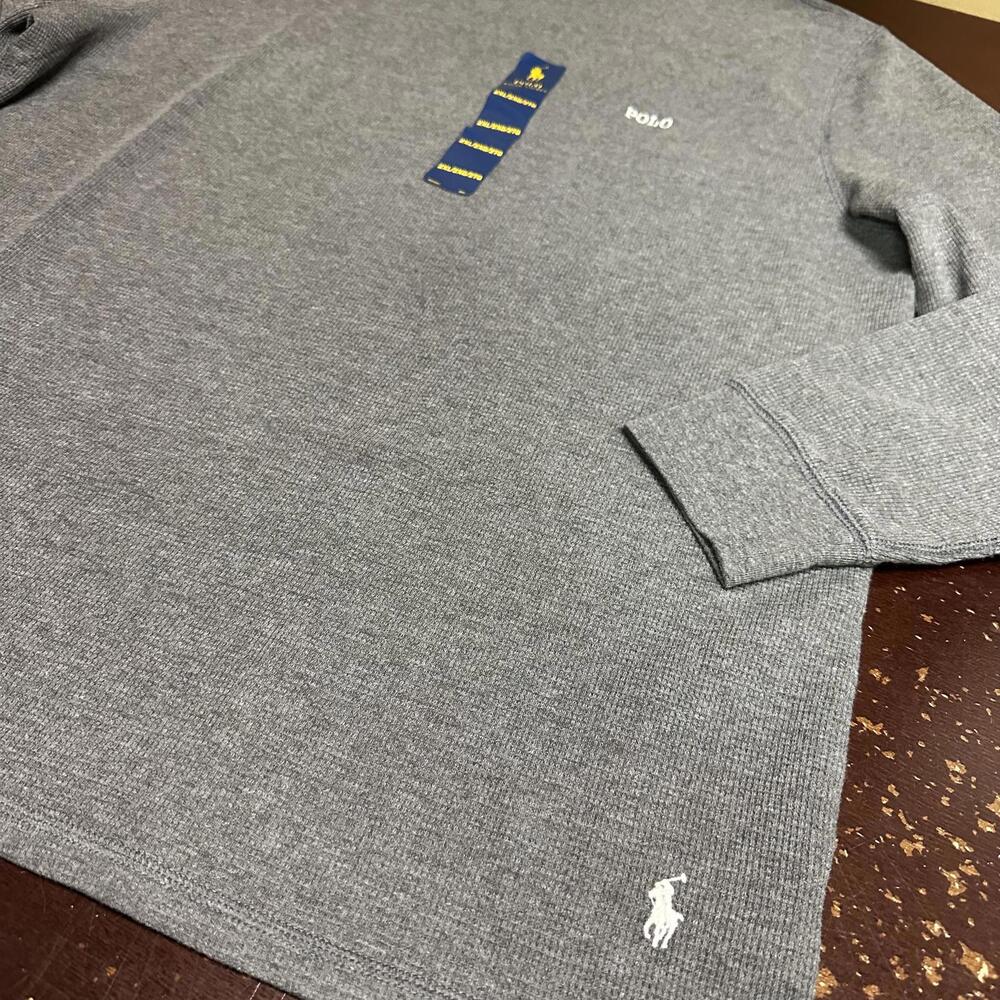 Polo Ralph Lauren men’s gray long sleeve thermal 1XT or 2XL - Picture 2 of 4